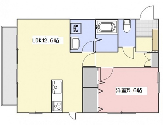 広島市安佐南区長束西のアパートの間取り