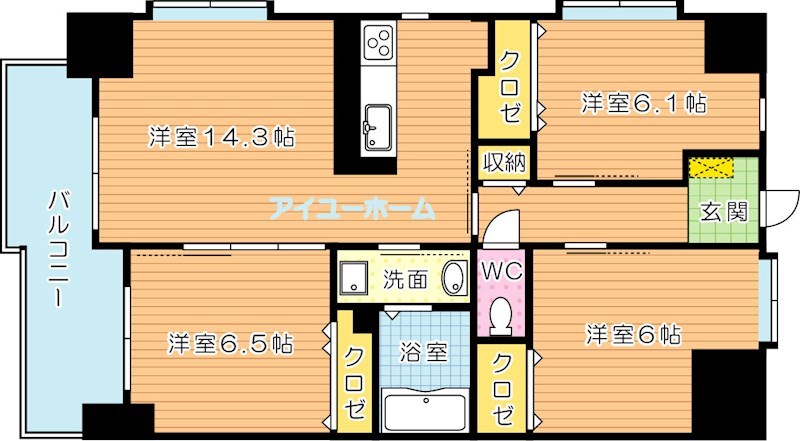 TGボナール浅川台　A棟の間取り