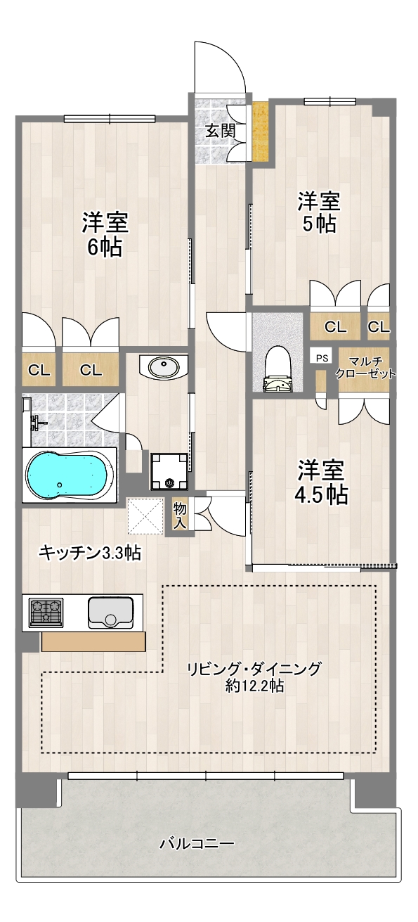 クレアホームズ高幡不動の間取り