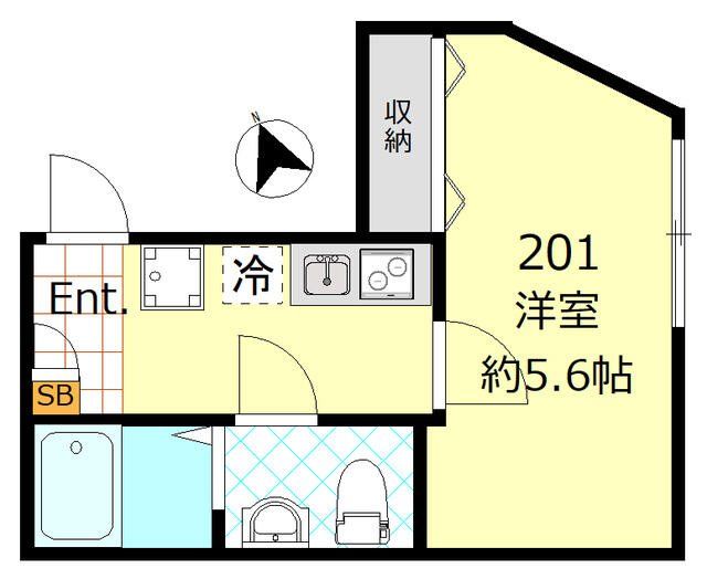 川崎市川崎区東門前のアパートの間取り