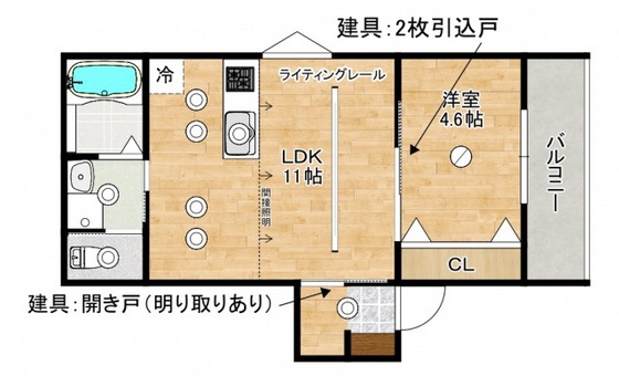 安芸郡府中町鹿籠のアパートの間取り