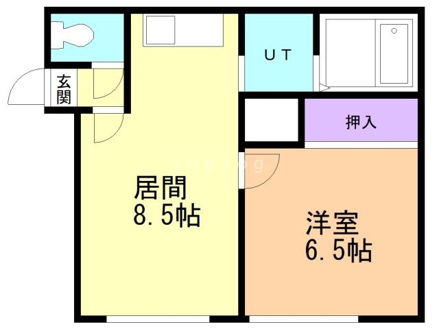 札幌市白石区菊水元町二条のアパートの間取り