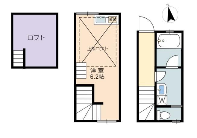 東広島市西条町西条のアパートの間取り