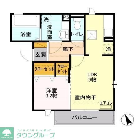 入間市東藤沢のアパートの間取り