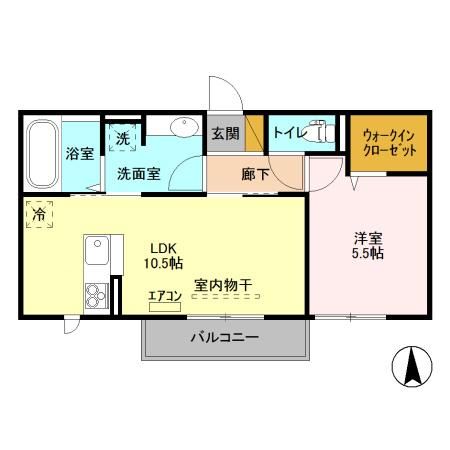 取手市野々井のアパートの間取り