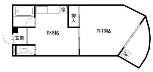 徳島市南佐古七番町のマンションの間取り