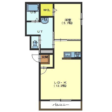 函館市昭和町のマンションの間取り