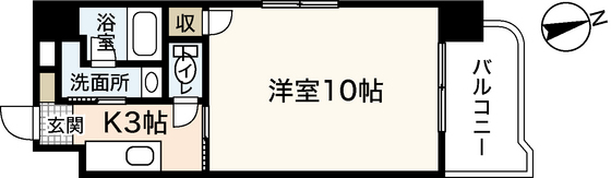 広島市中区袋町のマンションの間取り