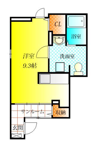 藤井寺市林のアパートの間取り