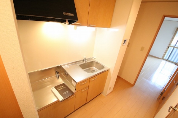 キッチン　収納豊富なキッチン。玄関と直結。