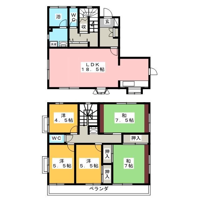 横浜市青葉区戸建ての間取り写真