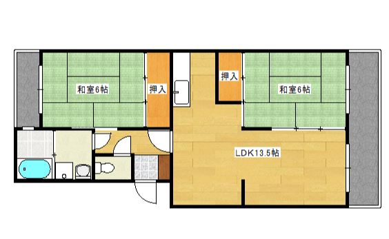 広島市西区井口台のマンションの間取り