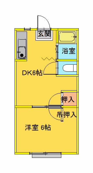 グランデル龍田弓削の間取り