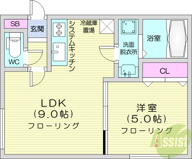 プルメリア栄通の間取り