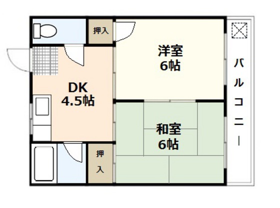 コーポ高岡の間取り