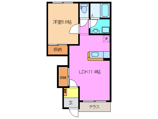 津市庄田町のアパートの間取り