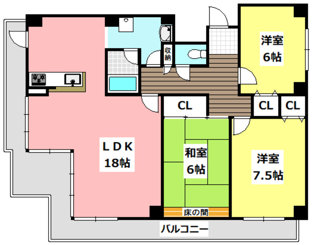 ロイヤル南茨木の間取り