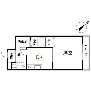 貝塚市福田のマンションの間取り