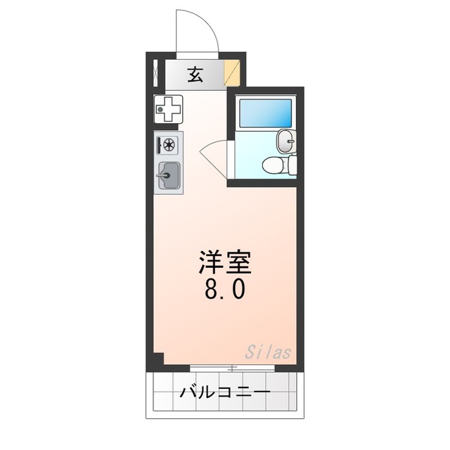 京都市南区東九条東札辻町のマンションの間取り