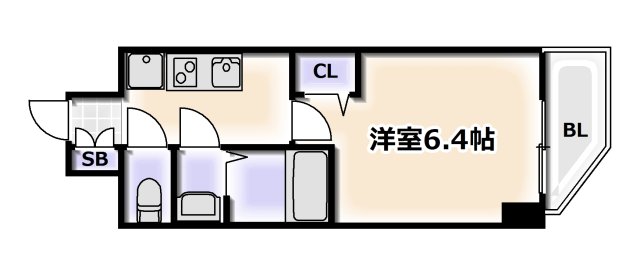 大阪市大正区三軒家西のマンションの間取り