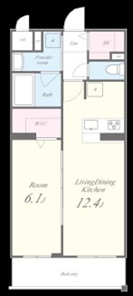 姫路市市之郷のマンションの間取り