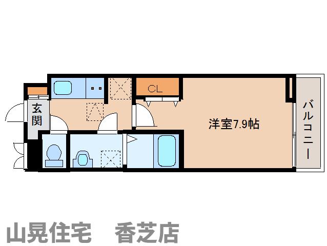 香芝市下田東のアパートの間取り