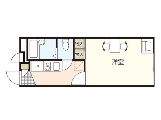 【広島市南区丹那新町のアパートの間取り】