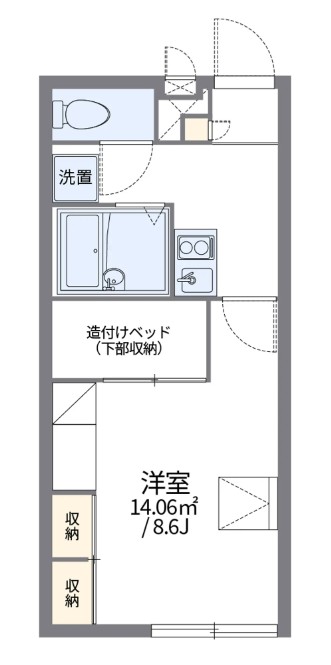 横浜市中区本牧満坂のアパートの間取り