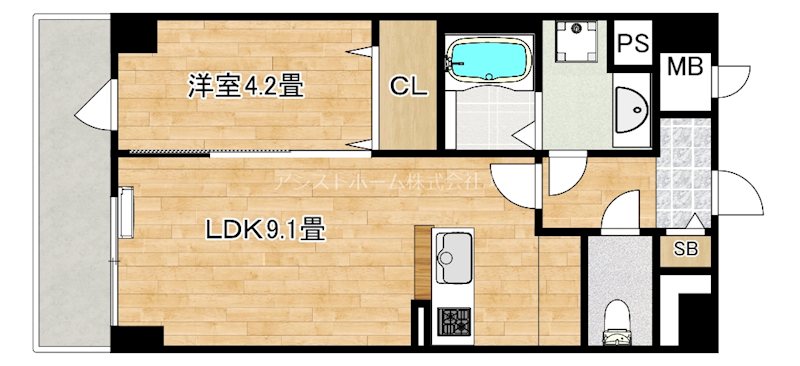 【メゾン材木町の間取り】