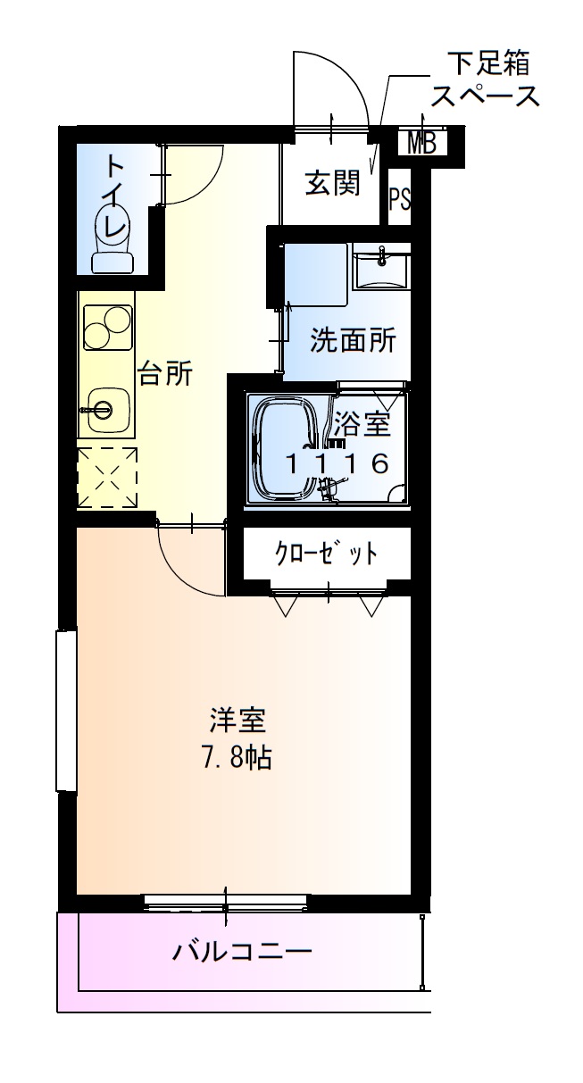 フジパレスだいどう豊里2番館の間取り