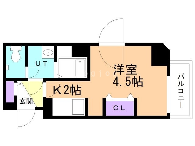 札幌市東区北十三条東のマンションの間取り