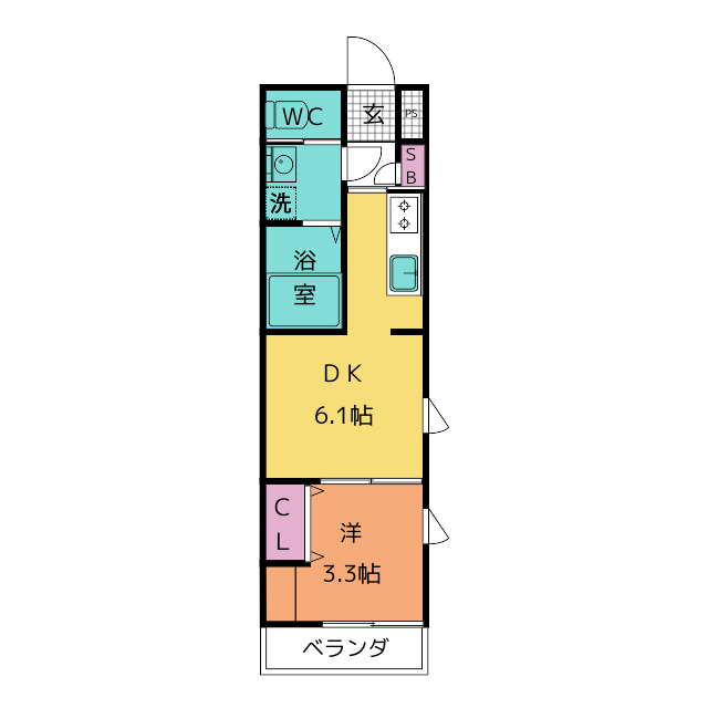 アンセル泉中央の間取り