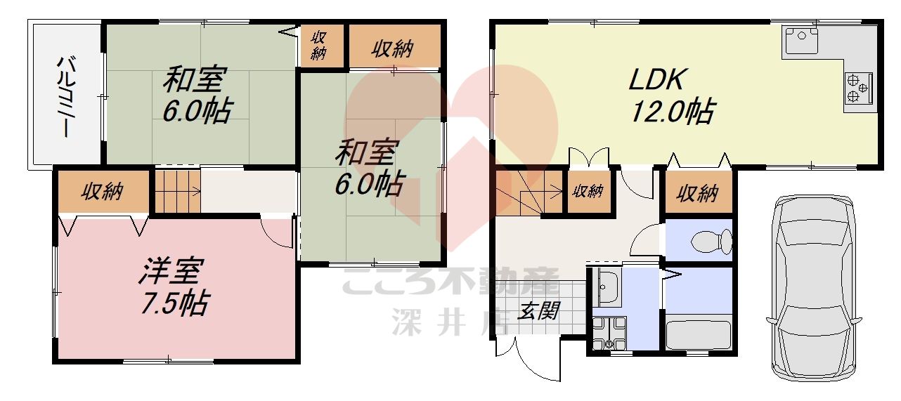 藤井寺市沢田1丁目戸建の間取り