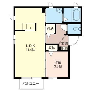 シャーメゾンフルールＣ棟の間取り