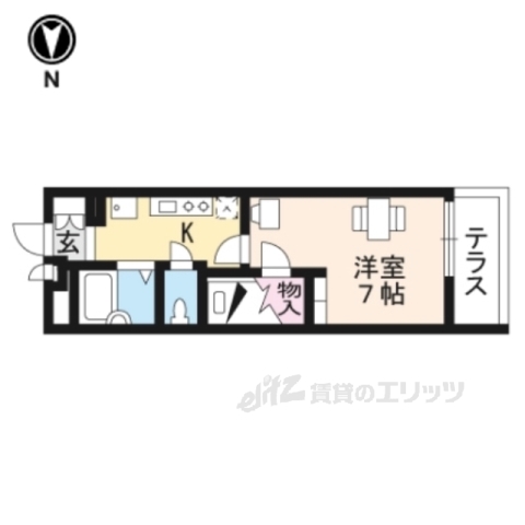 大津市馬場のマンションの間取り