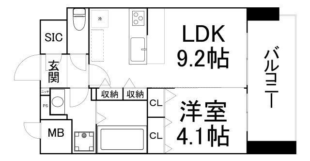 大阪市城東区今福西のマンションの間取り