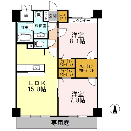 ラヴァーチェ徳川の間取り