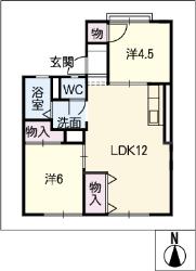 【ホワイトコーポアサイIIの間取り】