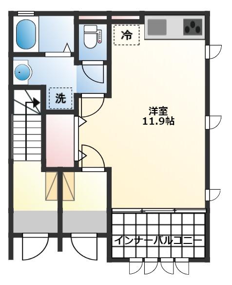 姫路市別所町佐土のアパートの間取り