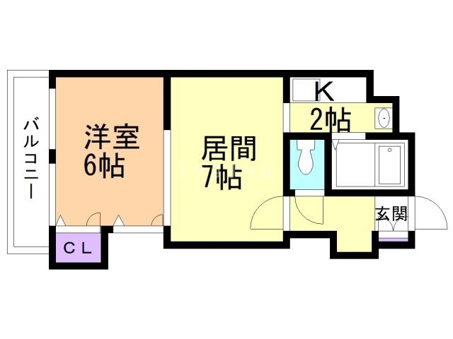 札幌市北区新川五条のマンションの間取り