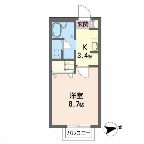 広瀬川ハイムＡの間取り