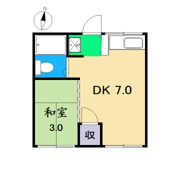 野村学生アパート D棟の間取り