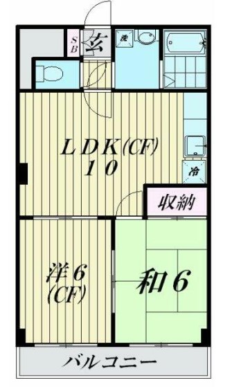 【大田区大森東のマンションの間取り】