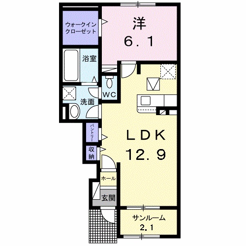 サン・クラールＡの間取り