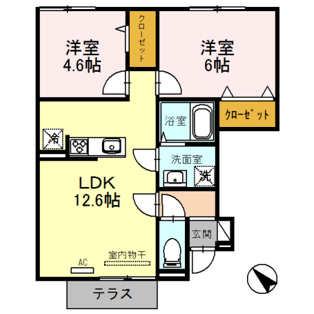 エスポワール三津浜の間取り