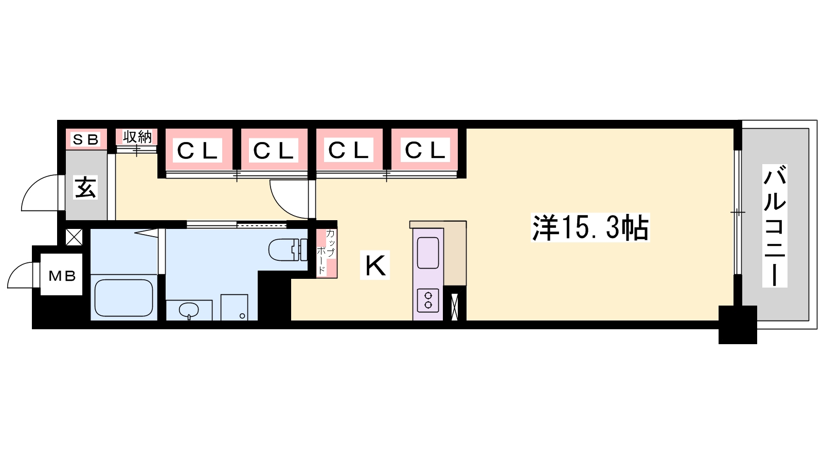 キャッスルコート西新町の間取り