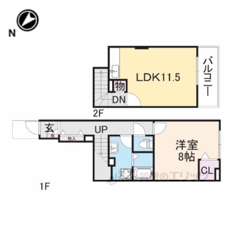 彦根市南川瀬町のアパートの間取り