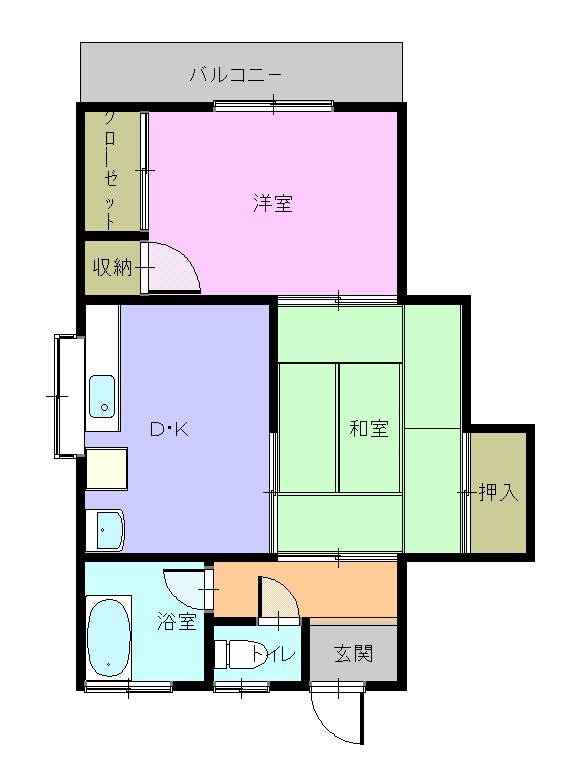 城谷アパートの間取り