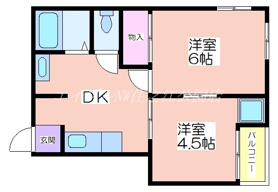 【ハイムアサダの間取り】