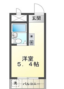 姫路市北平野のマンションの間取り